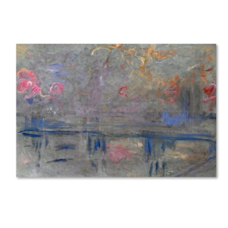 Trademark Fine Art Monet 'Charing Cross Bridge' Canvas Art, 16x24 AA00639-C1624GG